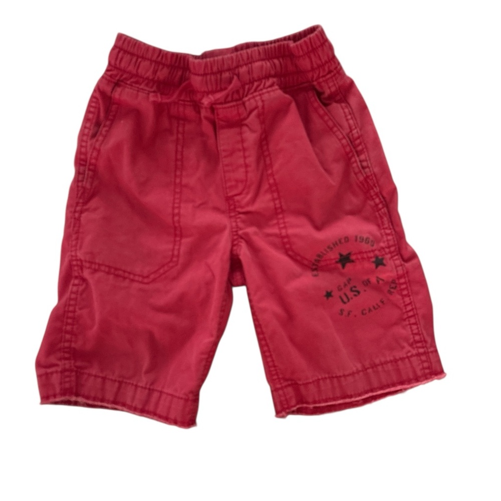 GAP Red Casual Shorts Elastic Waist